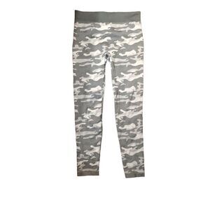 Xersion Lounge Fitted Leggings Grey Camo Size Large